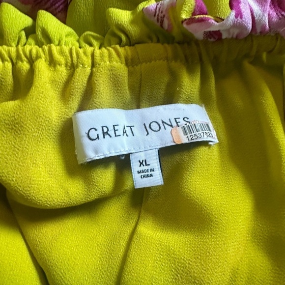 Great Jones Designer Yellow Floral Neck Tie Dress Sleeveless Cottage Traditional - Picture 4 of 8